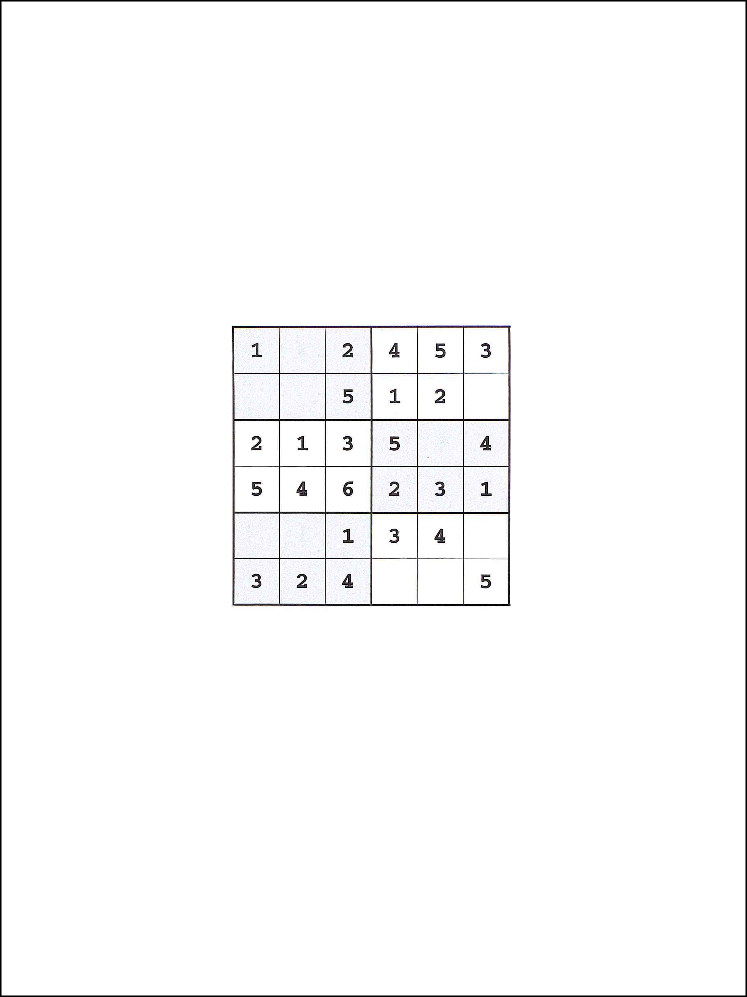 Sudoku 6x6 108