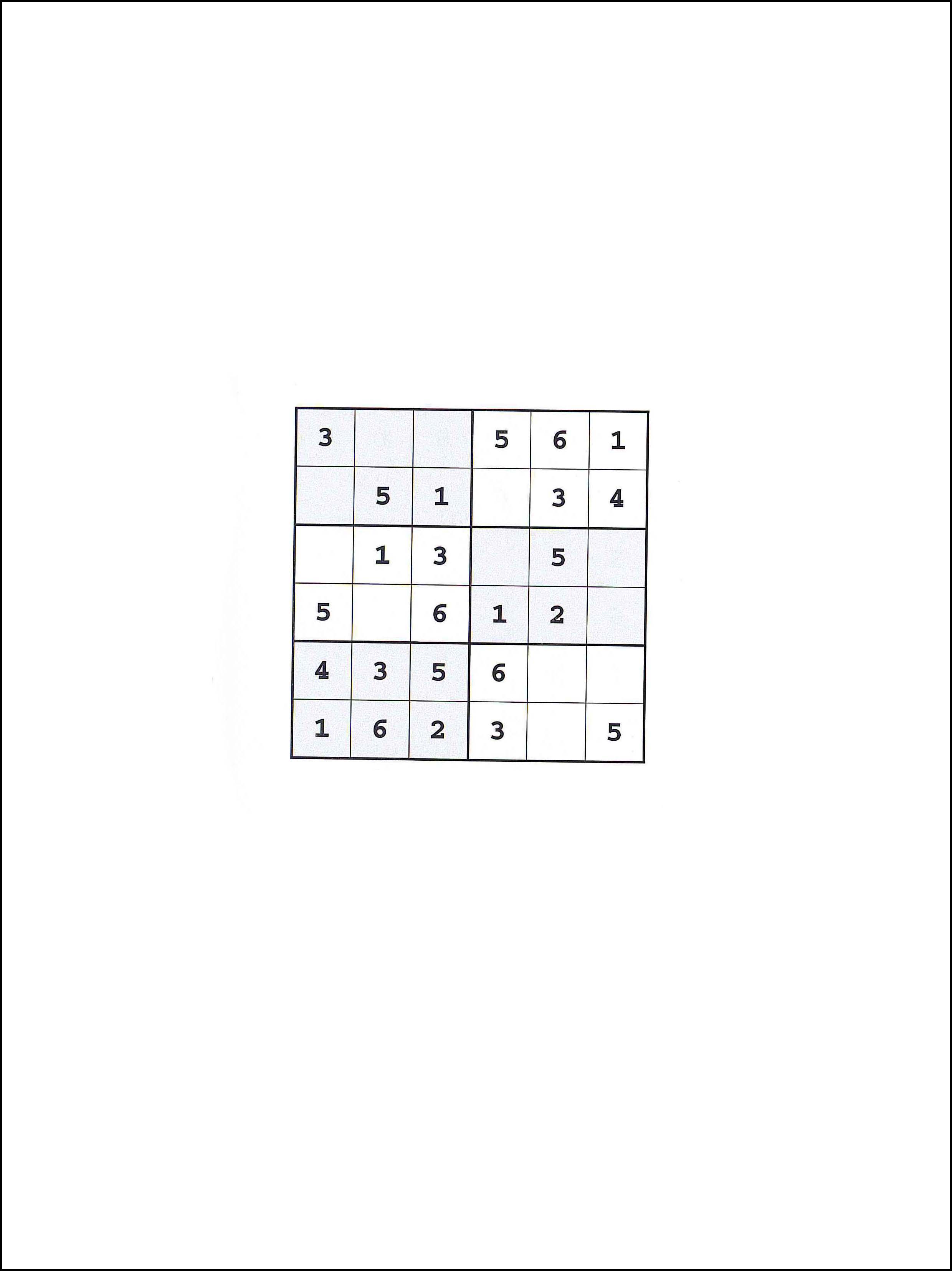 Sudoku 6x6 61