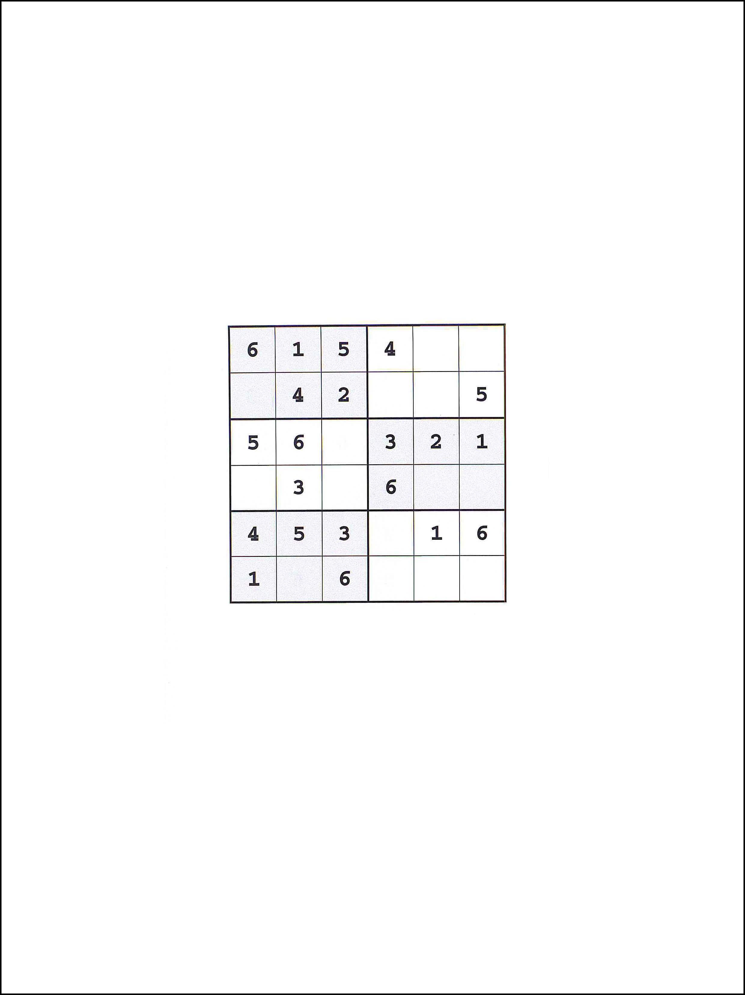 Sudoku 6x6 63