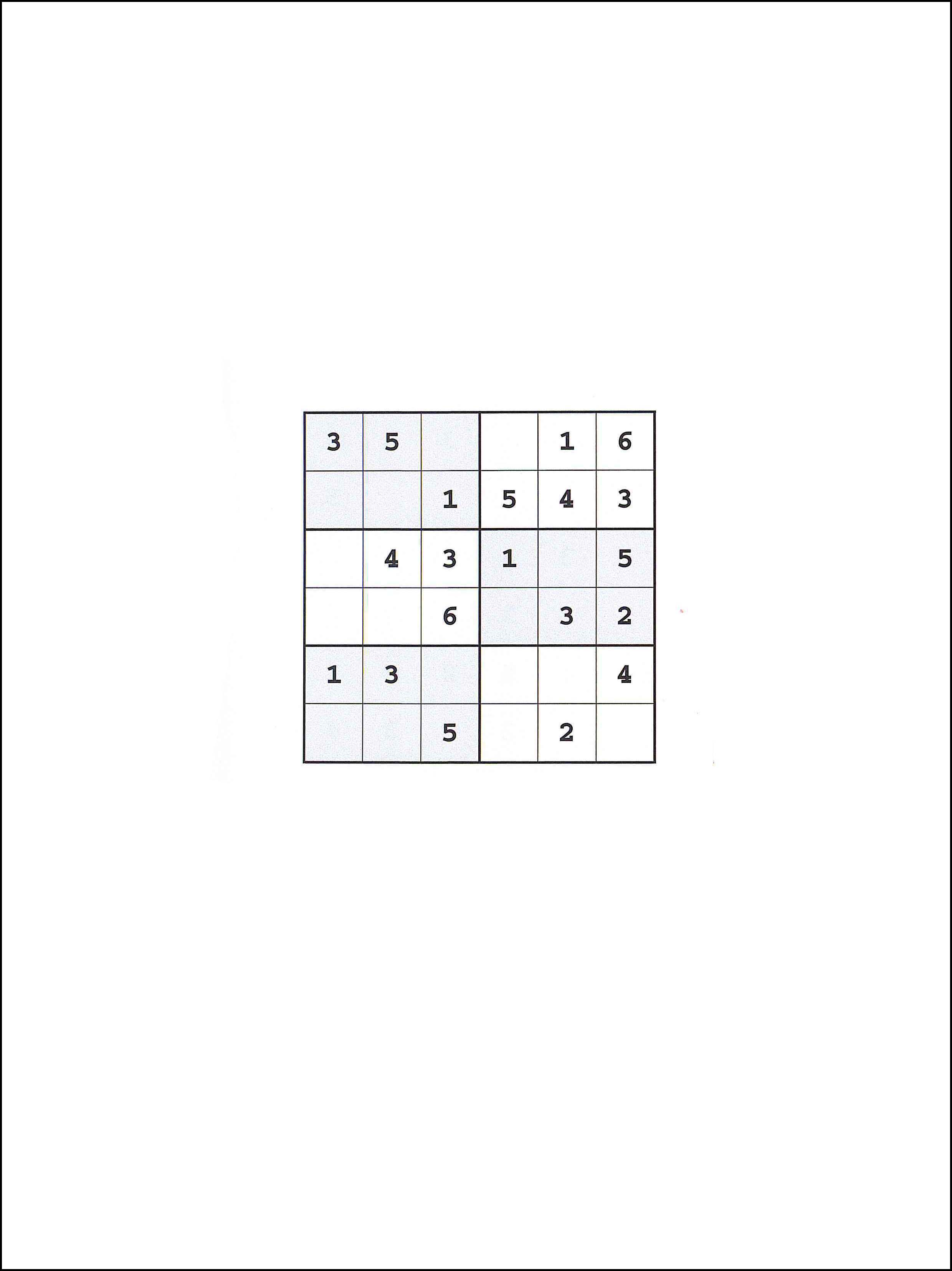 Sudoku 6x6 69
