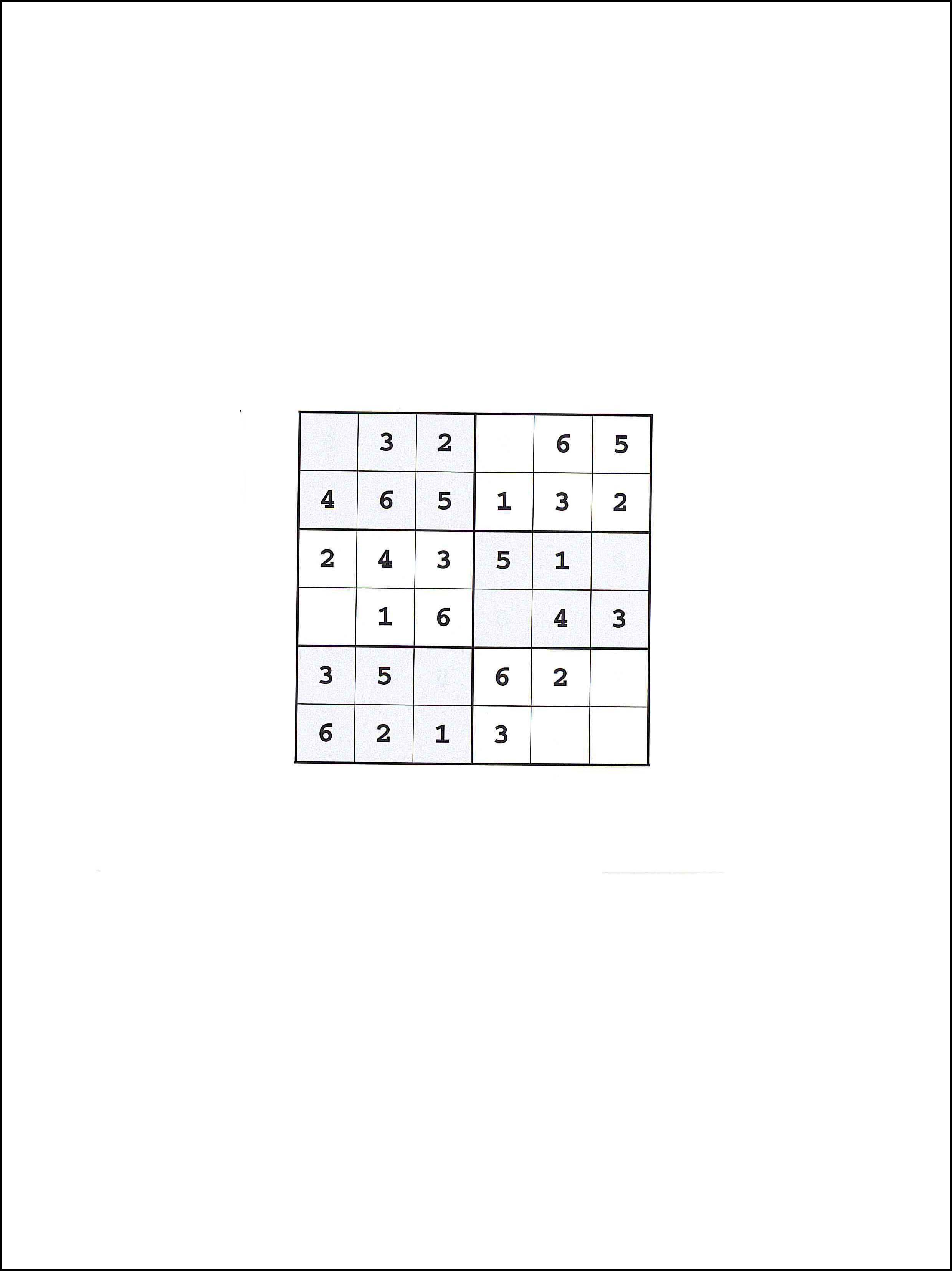 Sudoku 6x6 71