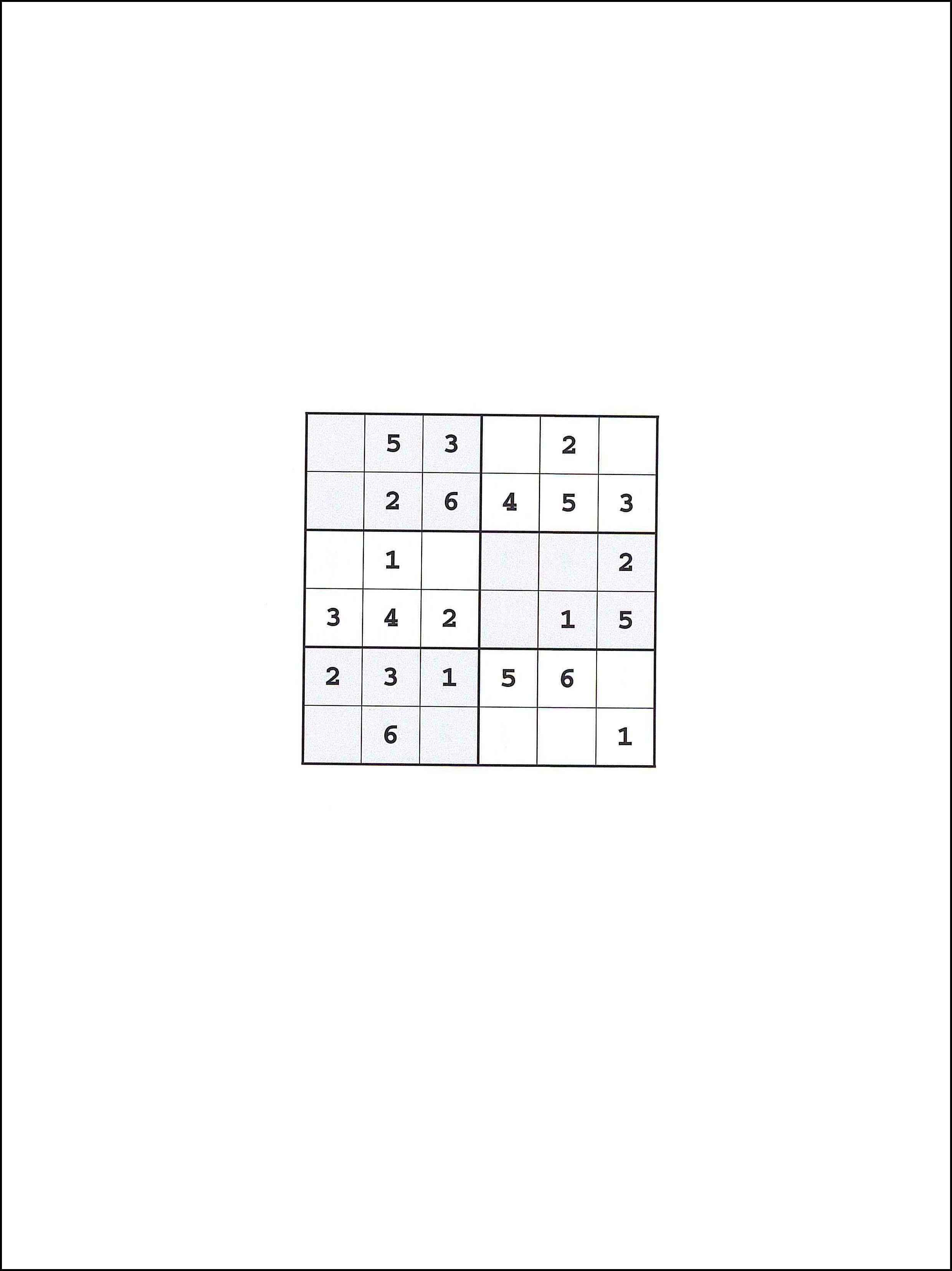 Sudoku 6x6 76