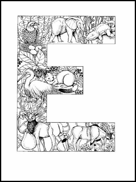 Alphabets avec des dessins d'enfants 68