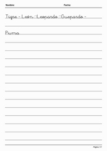 Calligraphie lignes simples pour apprendre l'espagnol65