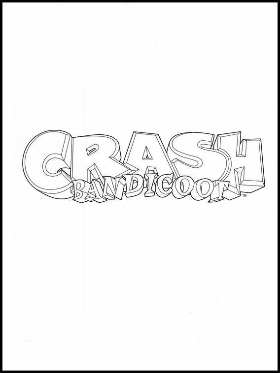 Coloriages à Imprimer Crash Bandicoot 1